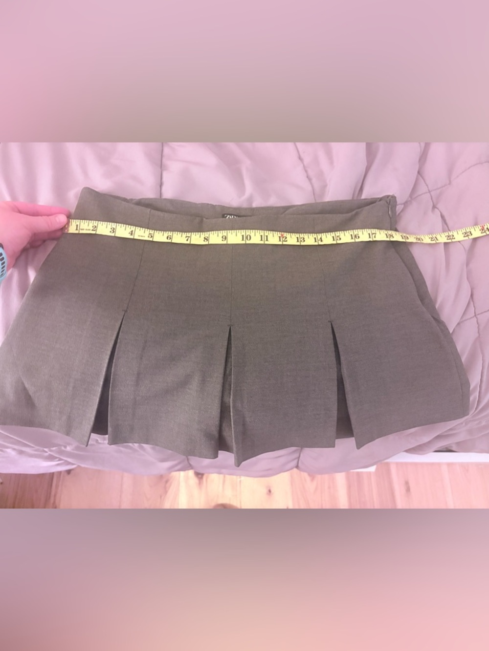 ZARA - Gray Pleated Mini Skirt